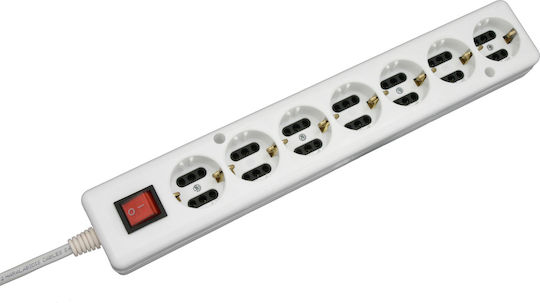 CHaralampidis Power Strip 7 Positions with Switch