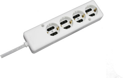 Χαραλαμπίδης 4-Outlet Power Strip 3m White