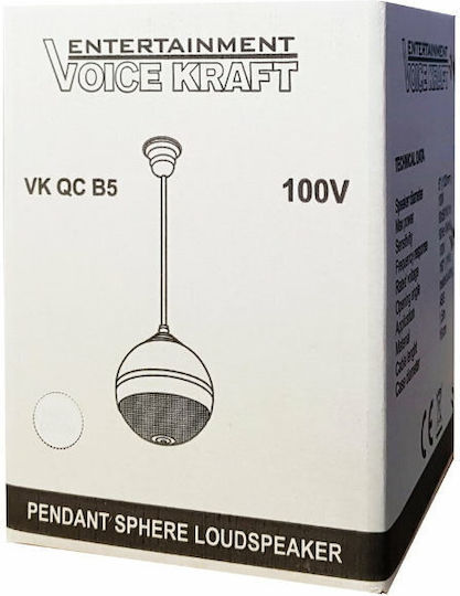 Voice Kraft VKQC-B5 Κρεμαστό Ηχείο 10W (Τεμάχιο) Λευκό