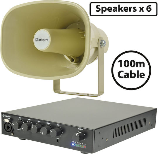 Adastra 6*EH15V+UA90 Τηλεβόας Ισχύος 90W