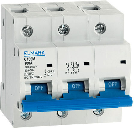 Elmark Αυτόματη Ασφάλεια 100A Τριπολική AC 41391