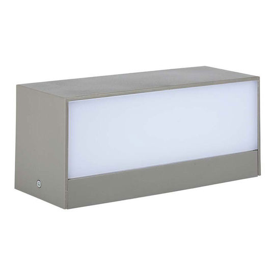 V-TAC Wall-Mounted Outdoor Ceiling Light LED IP65 12W with Cool White Light Double Beam 23x10x9εκ.
