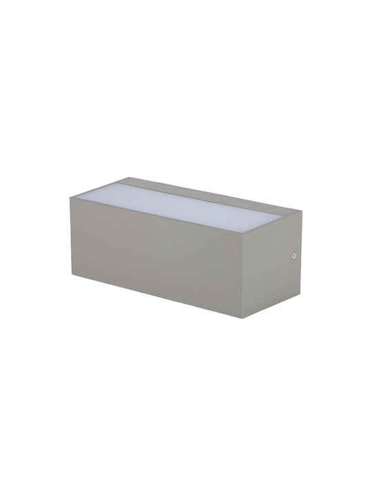 V-TAC Wall-Mounted Outdoor Ceiling Light LED IP65 12W with Cool White Light Double Beam 23x10x9εκ.