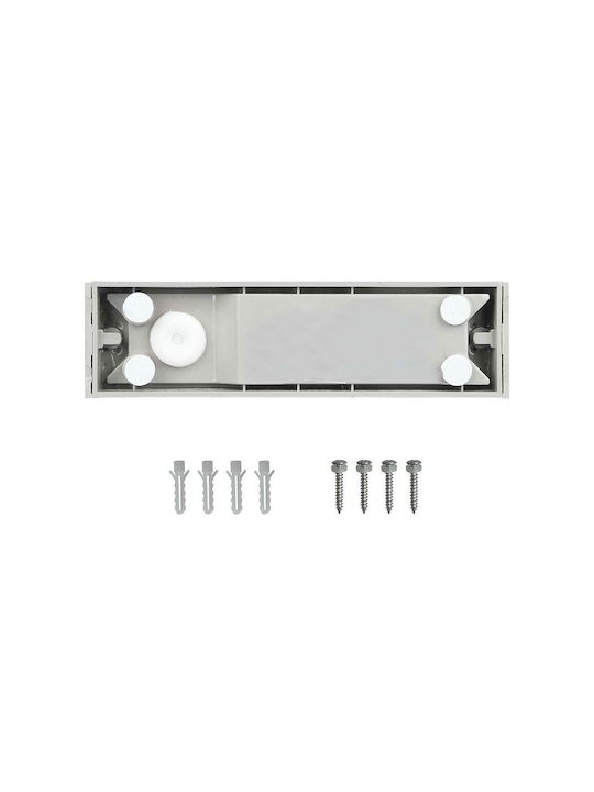 V-TAC Επιτοίχια Εξωτερική Πλαφονιέρα LED IP65 9W με Θερμό Λευκό Φως Διπλής Δέσμης 17.3x8.1x4.6εκ.
