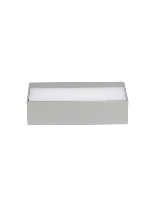 V-TAC Επιτοίχια Εξωτερική Πλαφονιέρα LED IP65 9W με Θερμό Λευκό Φως Διπλής Δέσμης 17.3x8.1x4.6εκ.