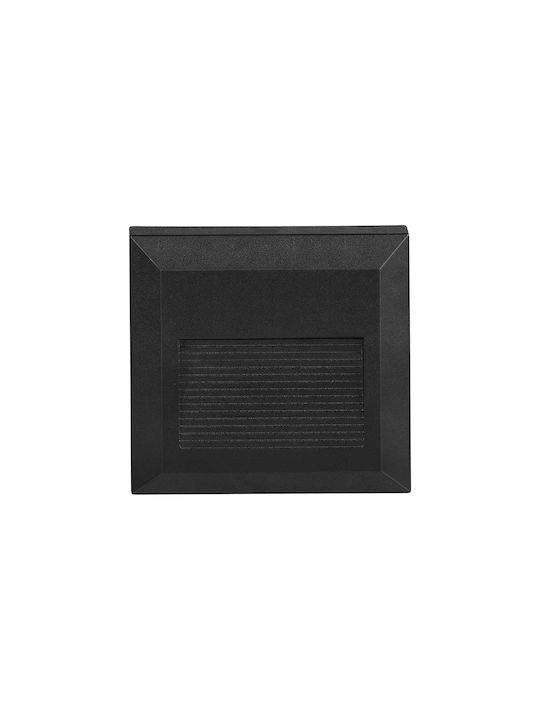 V-TAC Επιτοίχιο Εξωτερικό Σποτ LED IP65 2W με Θερμό Λευκό Φως 12.4x12.4εκ.