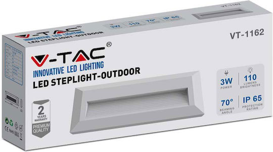 V-TAC Wandmontierte Außen-Deckenleuchte LED IP65 3W mit Natürliches Weiß Licht 23x8εκ.