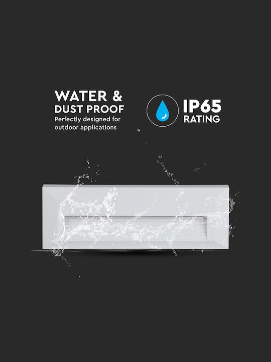 V-TAC Wandmontierte Außen-Deckenleuchte LED IP65 3W mit Natürliches Weiß Licht 23x8εκ.