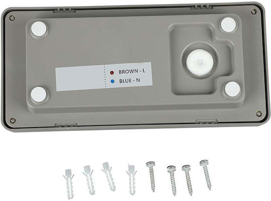 V-TAC Wall-Mounted Outdoor LED Ceiling Lamp IP65 12W With Cool White Light 23x11x7.6cm