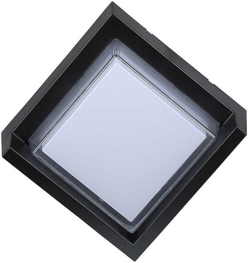 V-TAC Aplica de exterior montată pe perete LED IP65 7W cu Alb Cald Lumină 13.3x13.3x6.7εκ.
