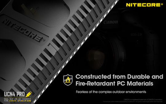 NiteCore Dublu Încărcător de baterii UCN4 Pro 9060060228 Compatibil cu Canon