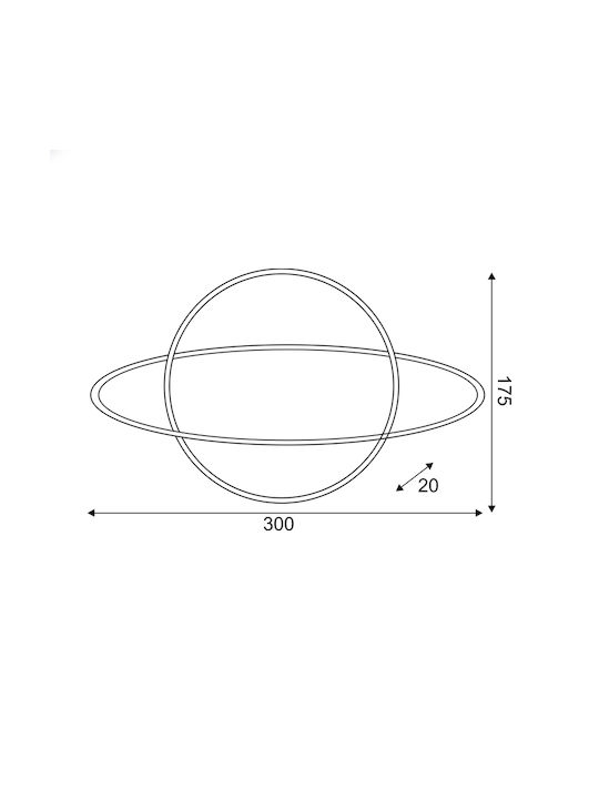 Aca Neon Διακοσμητικό Φωτιστικό LED 17.5x30εκ.
