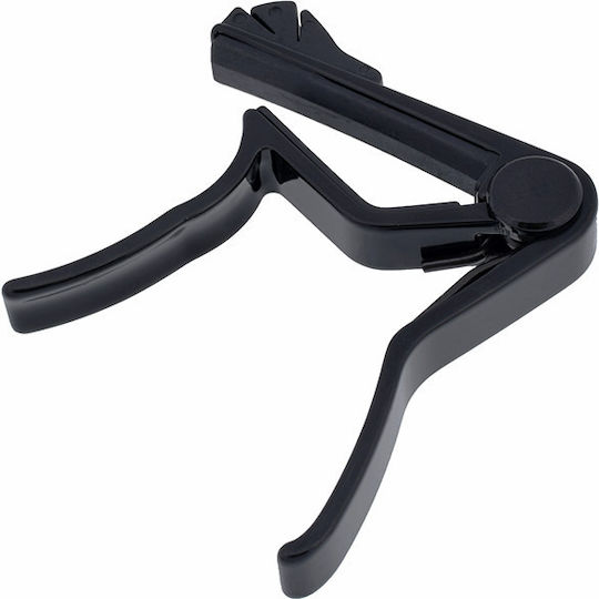 Gewa Metallic Trigger Capo for Acoustic Guitar Fire&Stone D-Style Acoustic Aluminium Black