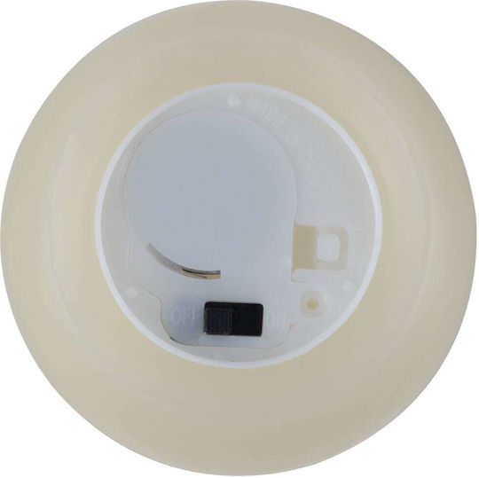 GloboStar CANDLE Dekorative Lampe Wachs-Politur Weiß 2Stück