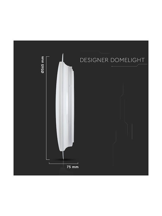V-TAC Ceiling Mount Light 56.5cm White with Integrated LED and Remote Control