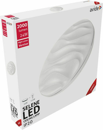 Avide Ceiling Mount Light 38cm White with Integrated LED