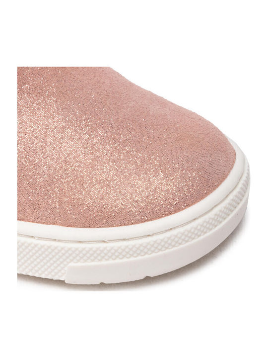 Carne Δερμάτινα Παιδικά Μποτάκια με Φερμουάρ Ροζ