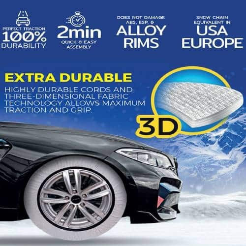 Matte Super X Series Small Anti-slip Snow Socks Small Passenger Car 2pcs