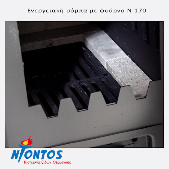 Ntontos No.170 Χαλύβδινη Ξυλόσομπα 11.5kW Γκρι