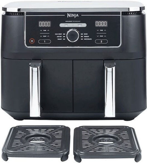Ninja AF400 Air Fryer with Double Detachable Bucket 9.5lt Black