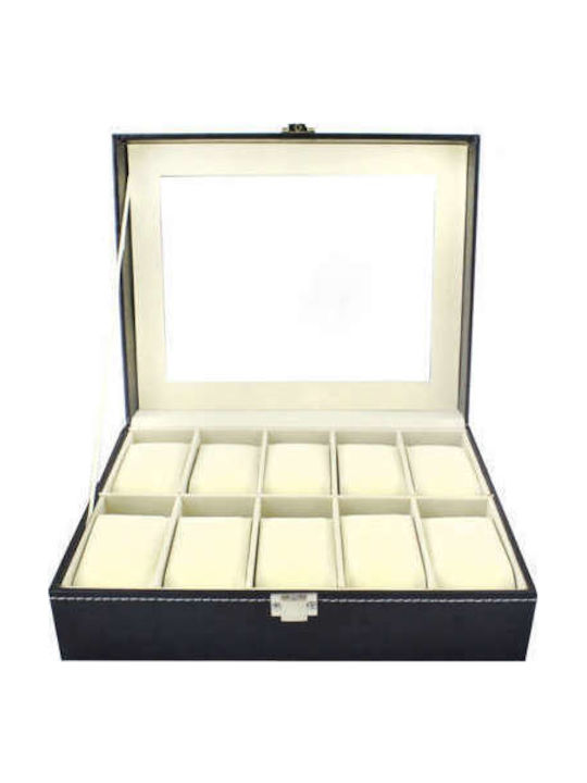 Iso Trade Wooden Case with transparent lid for 10 watches in Black color B01MXG05PY Iso Trade Wooden Case with transparent lid for 10 watches in Black color B01MXG05PY