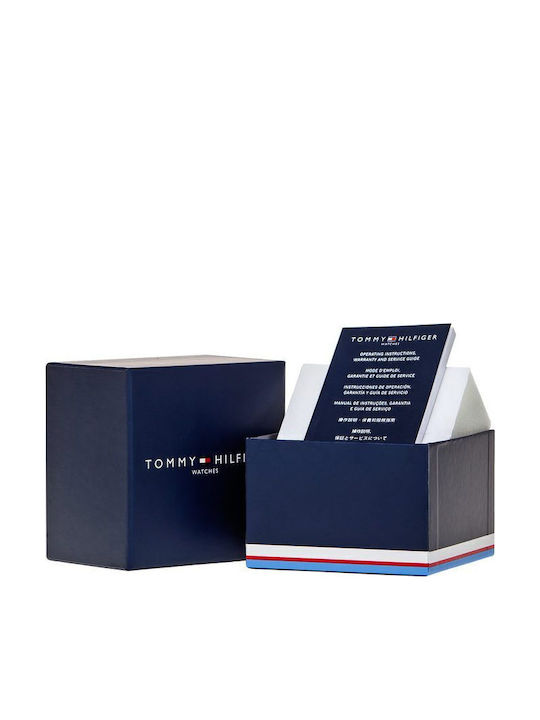 Tommy Hilfiger Brooklyn Men's Watch 40mm Chronograph Battery with Black Leather Strap