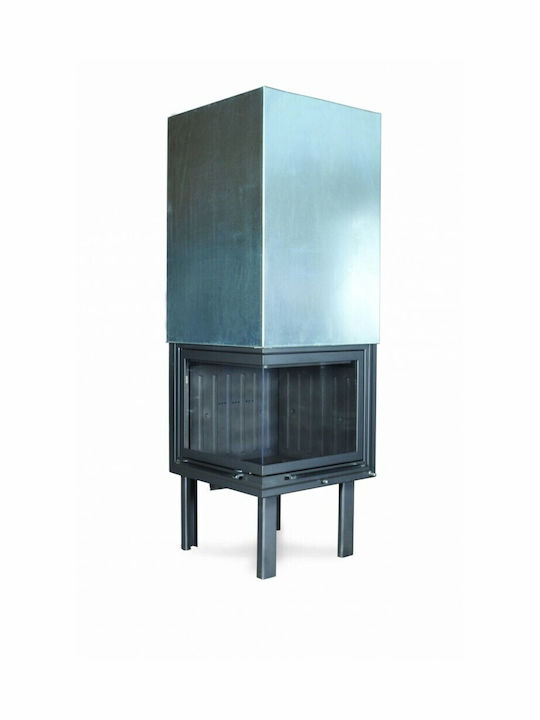 Warm FW 50x50 Corner Kaminofen Holz 16.15kW Rechte Ecke mit Schiebeschranktür Geschlossenes Ausdehnungsgefäß Warm FW 50x50 Corner Kaminofen Holz 16.15kW Rechte Ecke mit Schiebeschranktür Geschlossenes Ausdehnungsgefäß