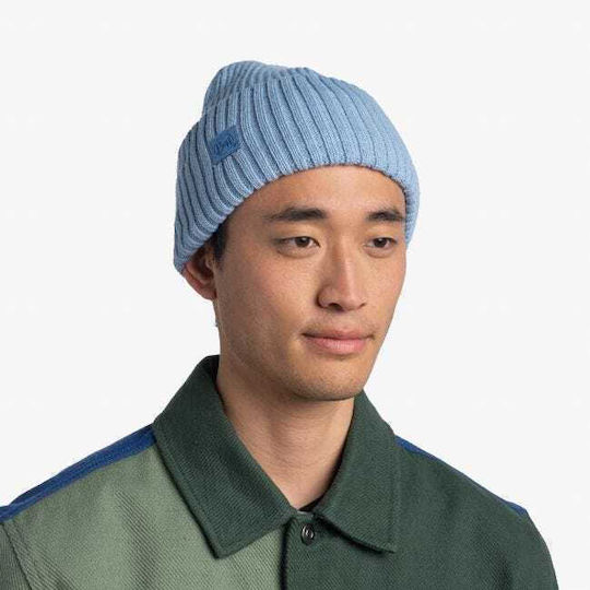 Rutger Beanie Unisex Căciulă cu Tricotaj Rib în culoarea Albastru deschis