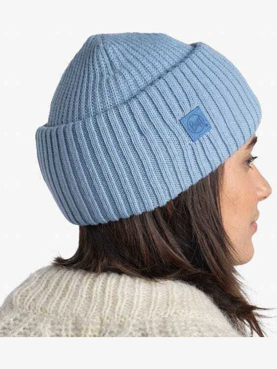 Rutger Beanie Unisex Beanie with Rib Knit in Light Blue color