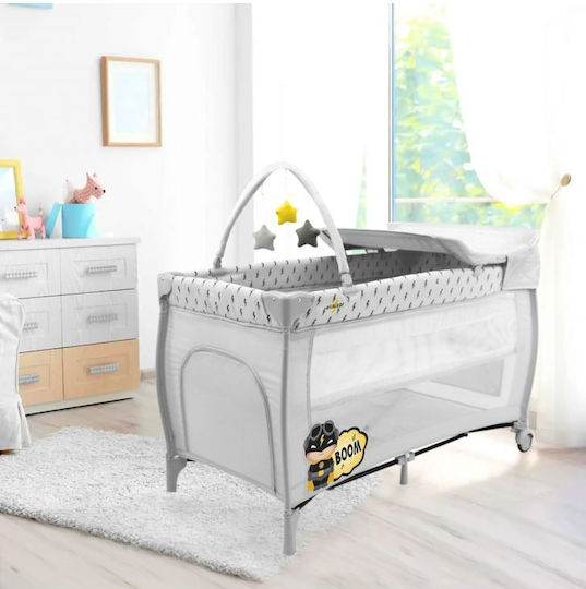 Asalvo Mix Plus Captain Loc de joacă 2 Nivele cu Schimbător Gri 125x65cm