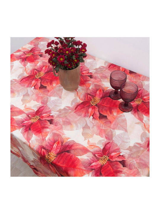 Dimeco 5720 Christmas Tablecloth Fabric Red L220xW135cm.