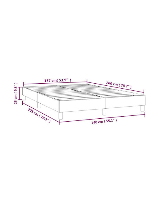 Doppelbett-Unterlage Mit Stoff Braune Für Matratze 140x200cm