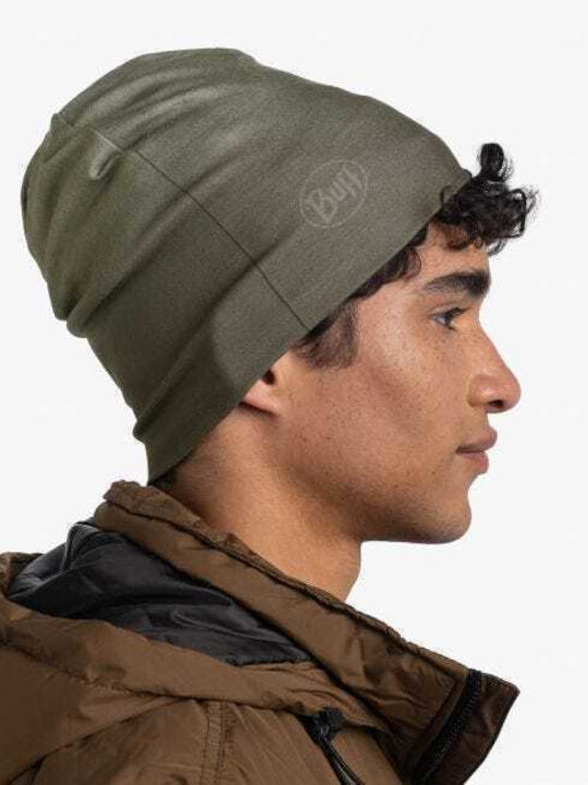 Ecostretch Beanie Unisex Reversible Beanie in Khaki color