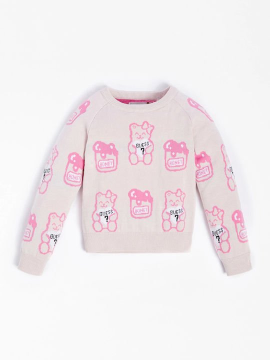 Guess Kids Sweater Long Sleeve Pink