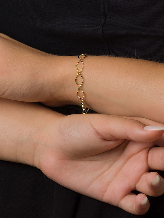 Oxzen Γυναικείο Βραχιόλι Αλυσίδα από Ασήμι Επιχρυσωμένο