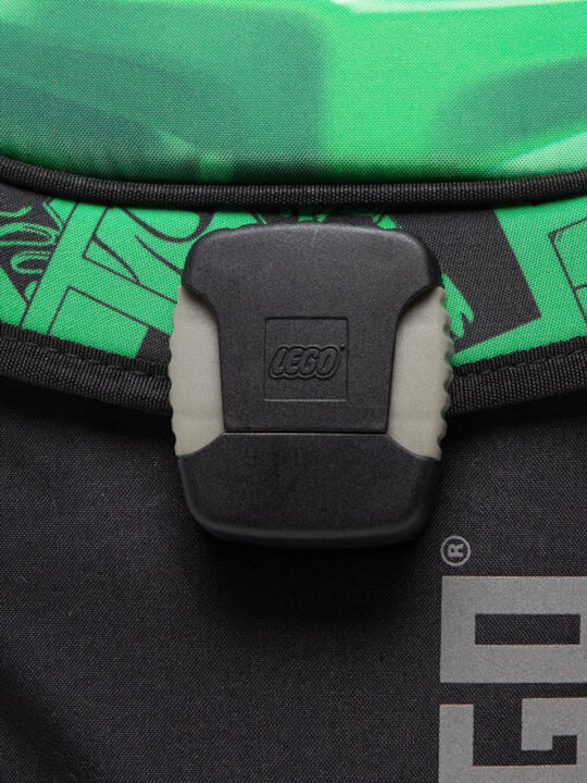 LEGO Ninjago School Bag Backpack Elementary, Elementary Green with Water Bottle Holder