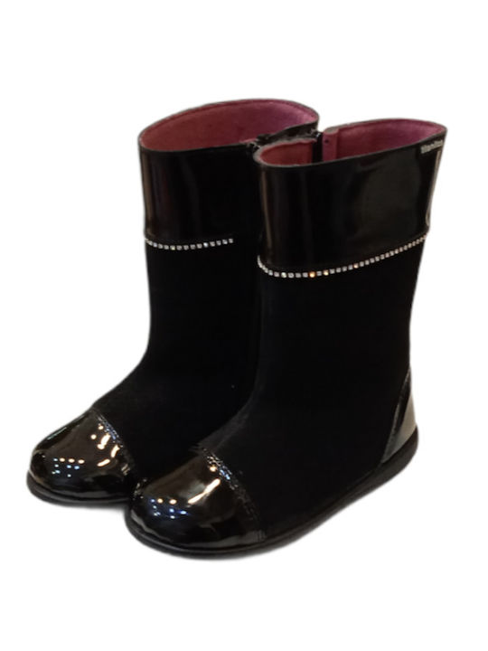 Kids Boots with Zipper Black