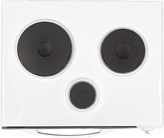 Davoline Star 4508 Electric Countertop Oven 38lt with 3 Burners White White