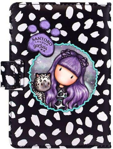 Santoro Smitten Kitten Notebook A5 with Blank Pages Purple