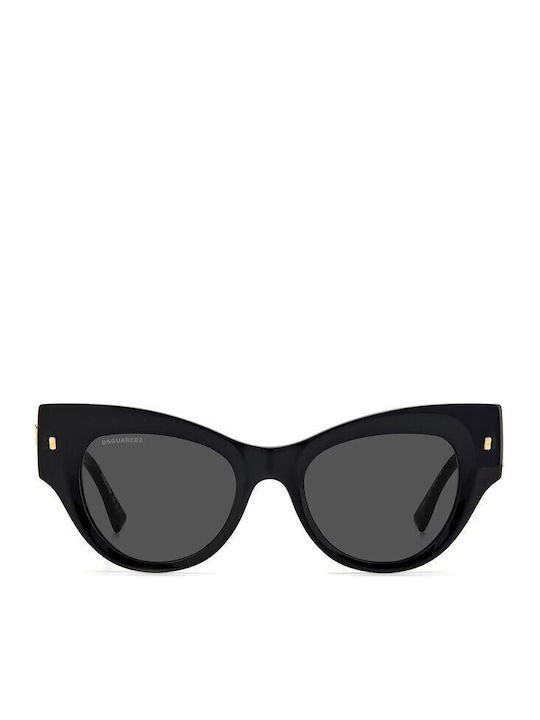Dsquared2 Women's Sunglasses with Black Plastic Frame and Gray Lens