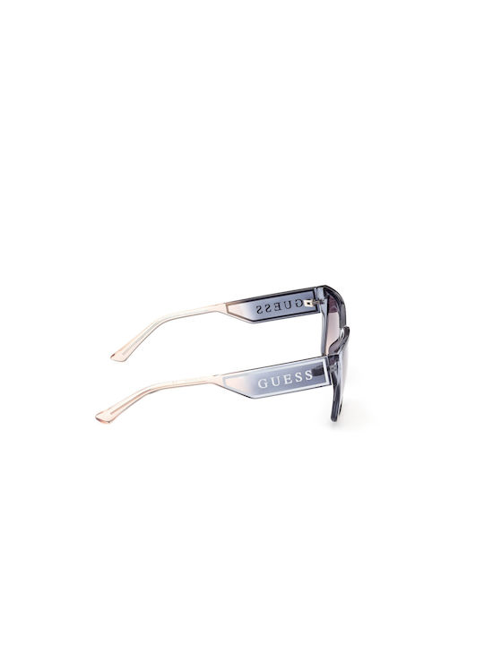 Guess De damă Ochelari de soare cu Albastru Din plastic Cadru și Maro Ochelari de soare Lentilă