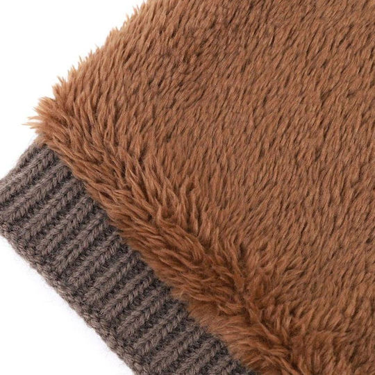 Beanie Männer Beanie Gestrickt in Khaki Farbe