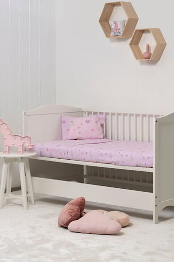 Naf Naf Baby Sheets Little Hearts Pink 120x170cm Naf Naf Baby Sheets Little Hearts Pink 120x170cm