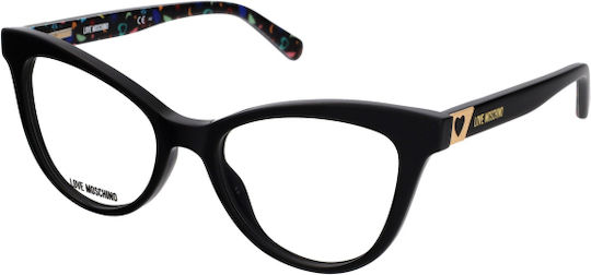 Moschino Rame Ochelari Pentru Femei Acetat Ochi De Pisică Negru MOL576 807