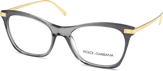 Dolce & Gabbana Logo Plaque Eyeglass Frame Butterfly Gray DG3331 3268