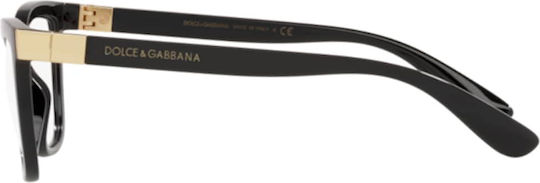 Dolce & Gabbana Weiblich Kunststoff Brillenrahmen Schmetterling Schwarz DG5076 501