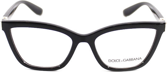 Dolce & Gabbana Weiblich Kunststoff Brillenrahmen Schmetterling Schwarz DG5076 501