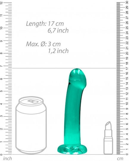 Shots Real Rock Crystal Clear Dildo With Suction Cup Dildo Mit Saugnapf Green 18cm