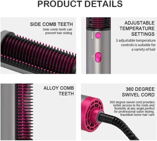 Ramindong Hot Air Electric Brush with Air for Straightening 800W