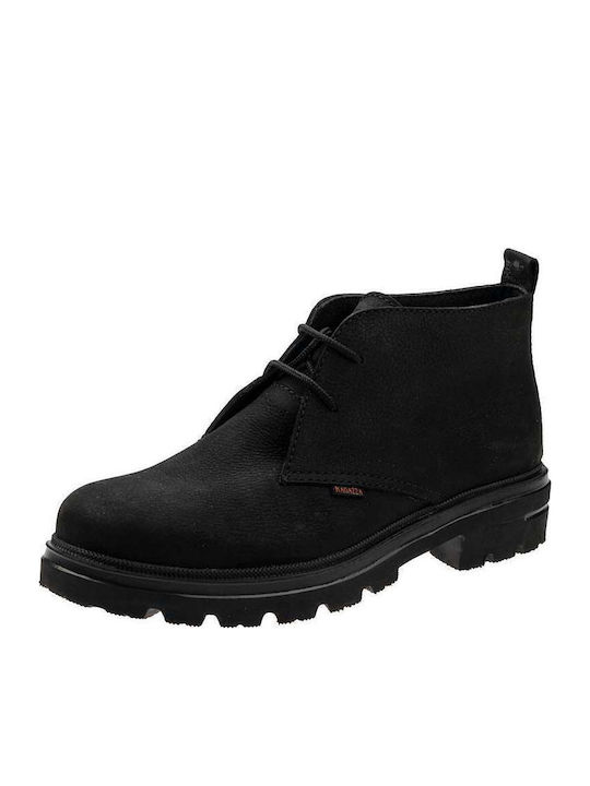 Leather Women's Oxford Boots Black